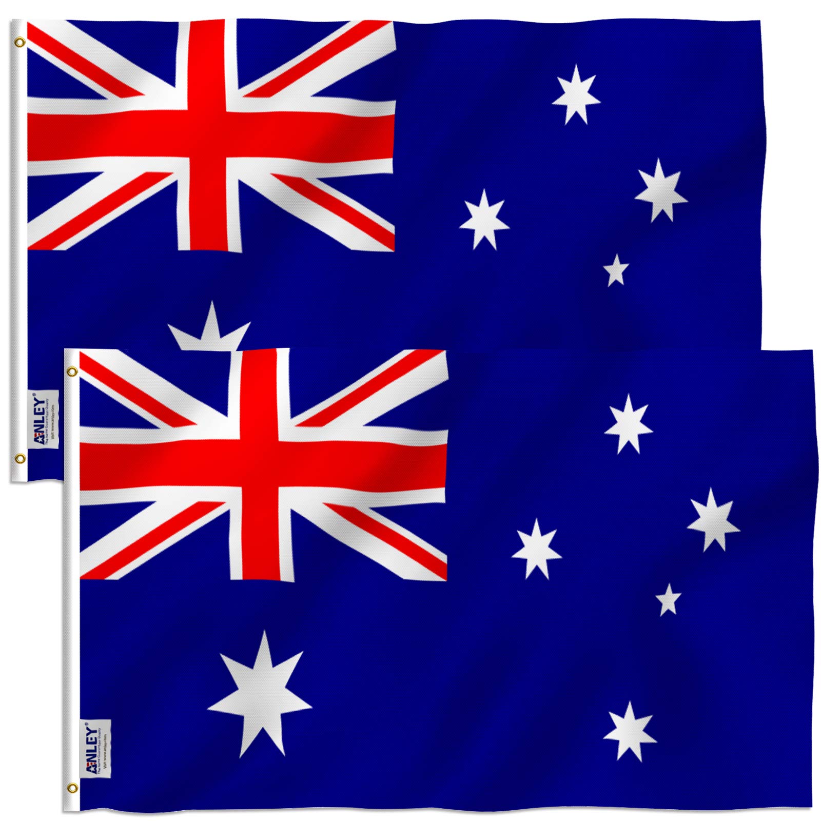 Amazon.com : Anley Pack of 2 Fly Breeze 3x5 Foot Australia Flag